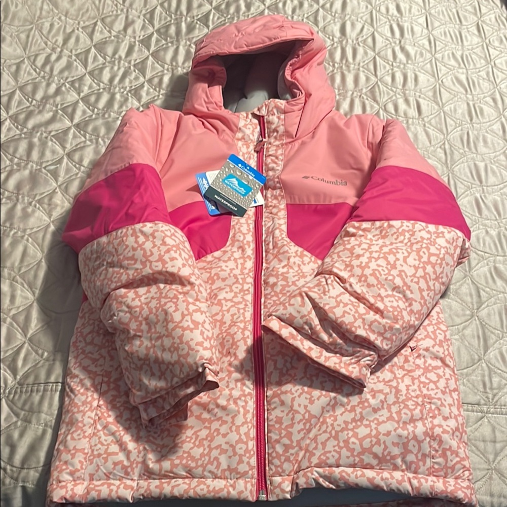 Columbia Pink Patterned Waterproof Jacket